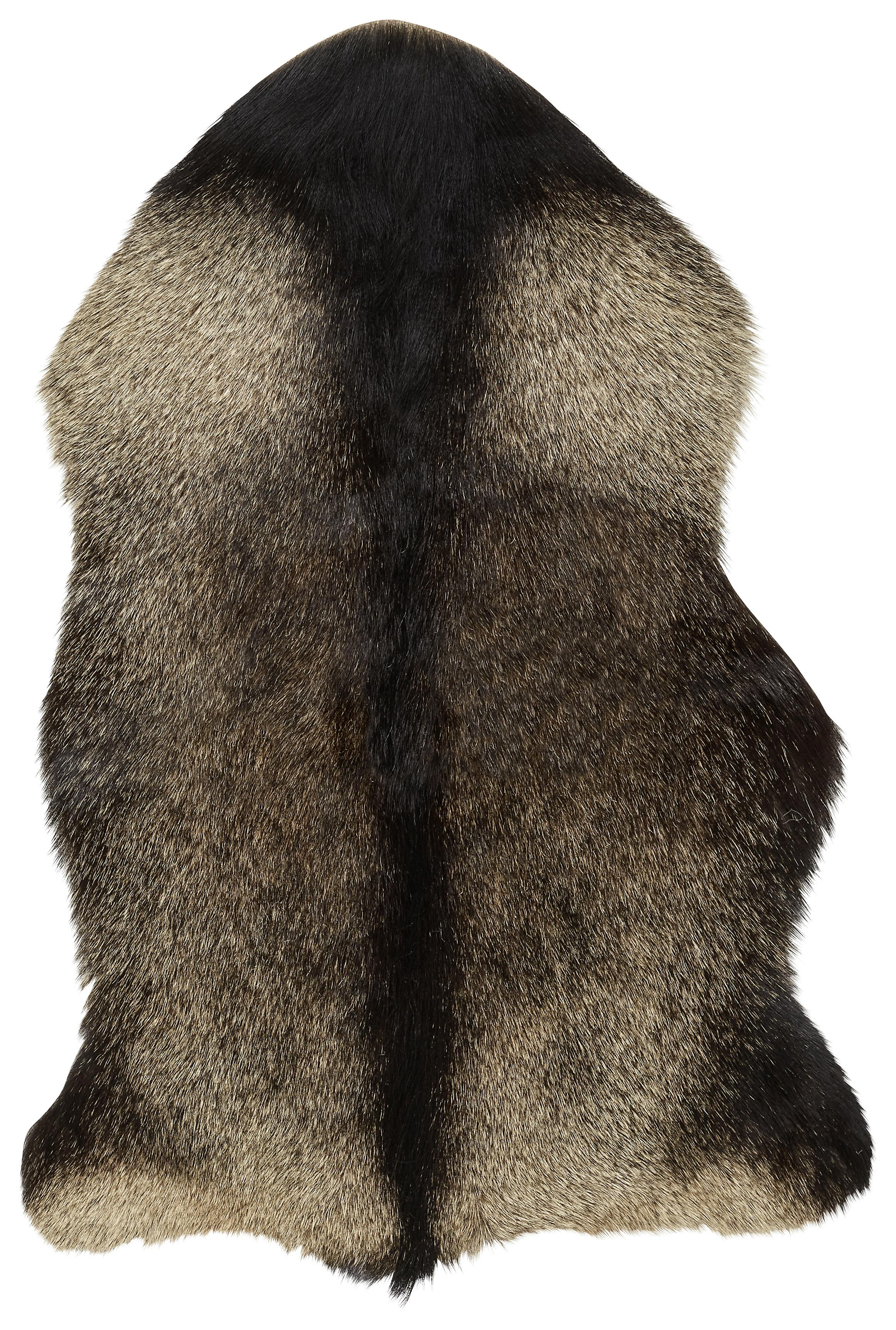 Ziegenfell Heidi in diversen Farben - Schwarz/Braun, Fell (80/50cm) - Modern Living