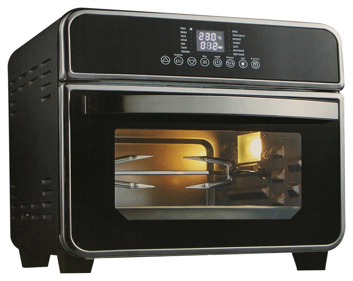 FRYTKOWNICA BEZTŁUSZCZOWA 613-401274 - czarny wysoki połysk, Konventionell, tworzywo sztuczne/metal (35/33/28cm) - Atrigo