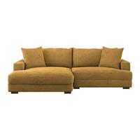 Kutna Garnitura Pelle - boje senfa/crna, Moderno, tekstil (180/265cm) - Modern Living