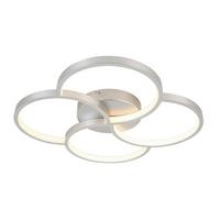 LAMPA SUFITOWA TAINA - kolor srebrny/biały, Trend, tworzywo sztuczne/metal (52/5,5cm) - Novel