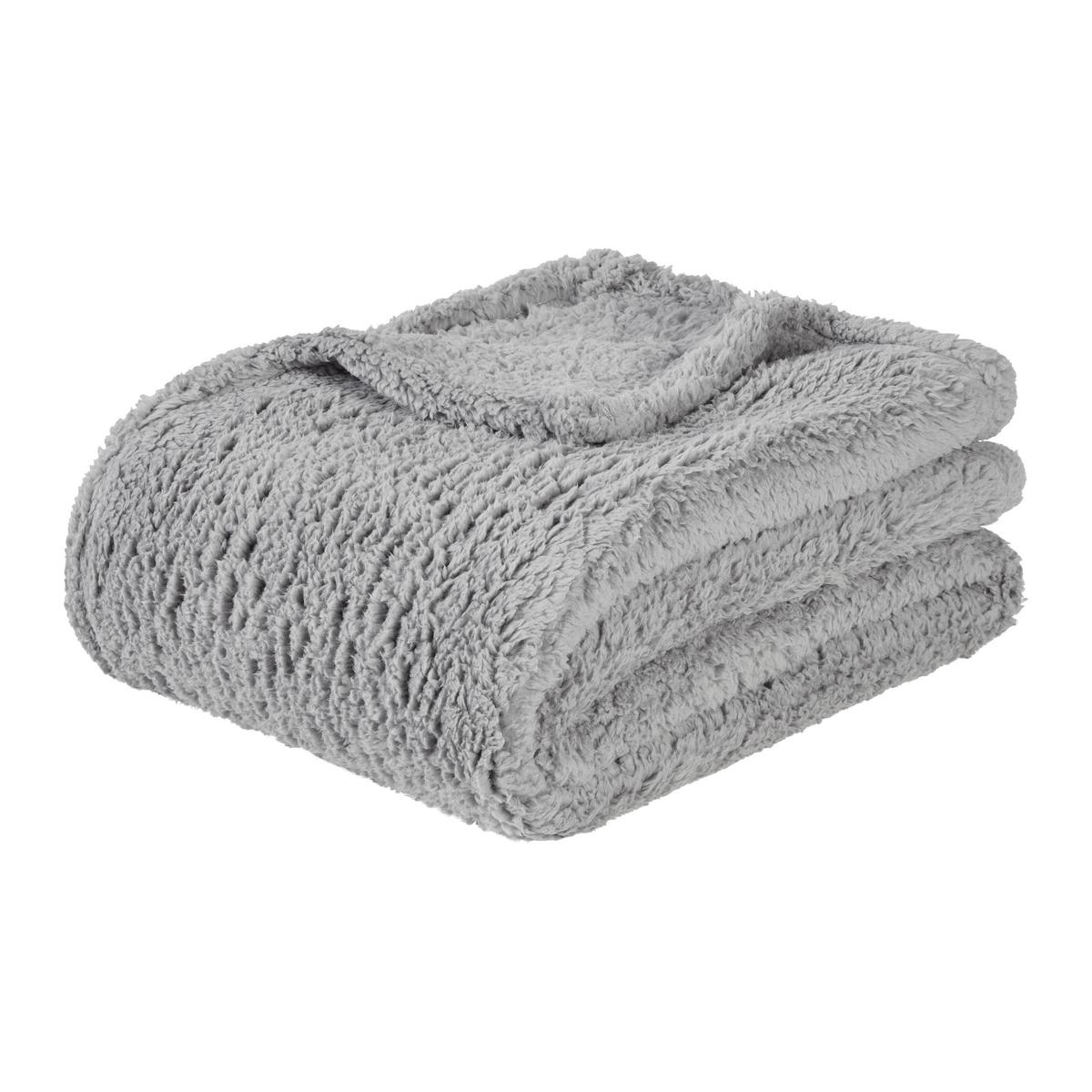 Puha Takaró Teddy - szürke, Modern, textil (130/170cm) - Moderano