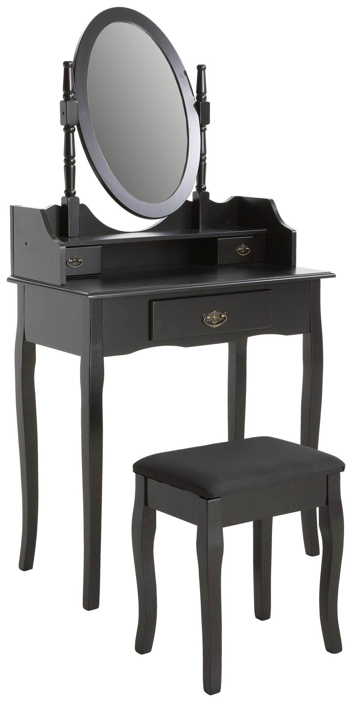 TOALETKA NORA - kolor brązu/czarny, Trend, materiał drewnopochodny/metal (76/146/40cm) - Landscape