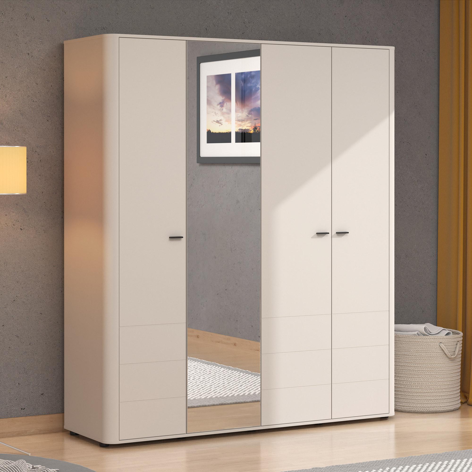 GARDEROB MED GÅNGJÄRNSDÖRRAR CASHMIRA -TOP- - kashmir, Trend, trämaterial (180/211/57cm) - Mömax