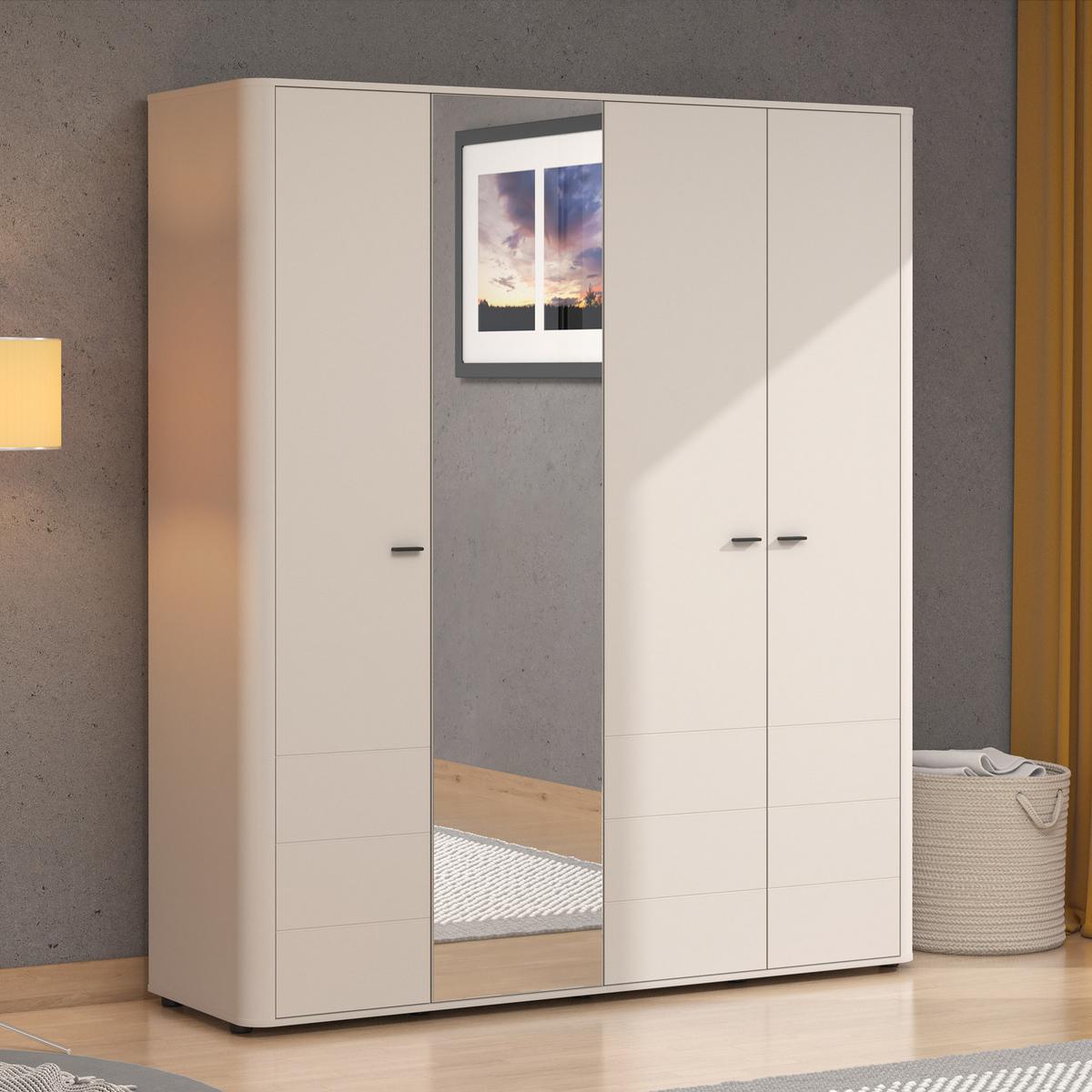 Drehtürenschrank Cashmira Kaschmirfarben - Kaschmir, Trend, Holzwerkstoff (180/211/57cm) - Based