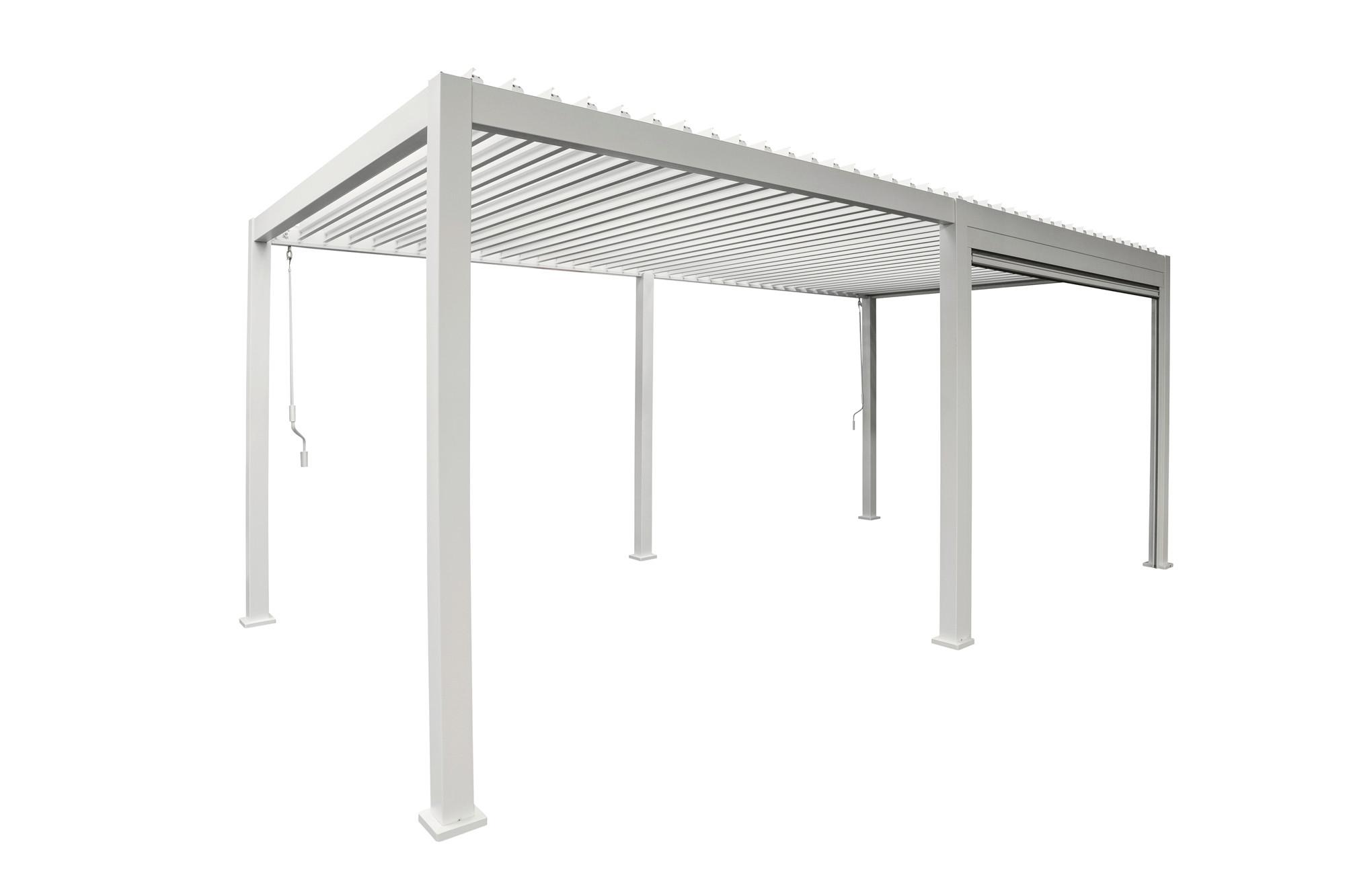 Rolo Za Pergolo Mirador, Bela, 400x250cm - siva/bela, Moderno, kovina/tekstil (400/250/10cm) - Gardenson