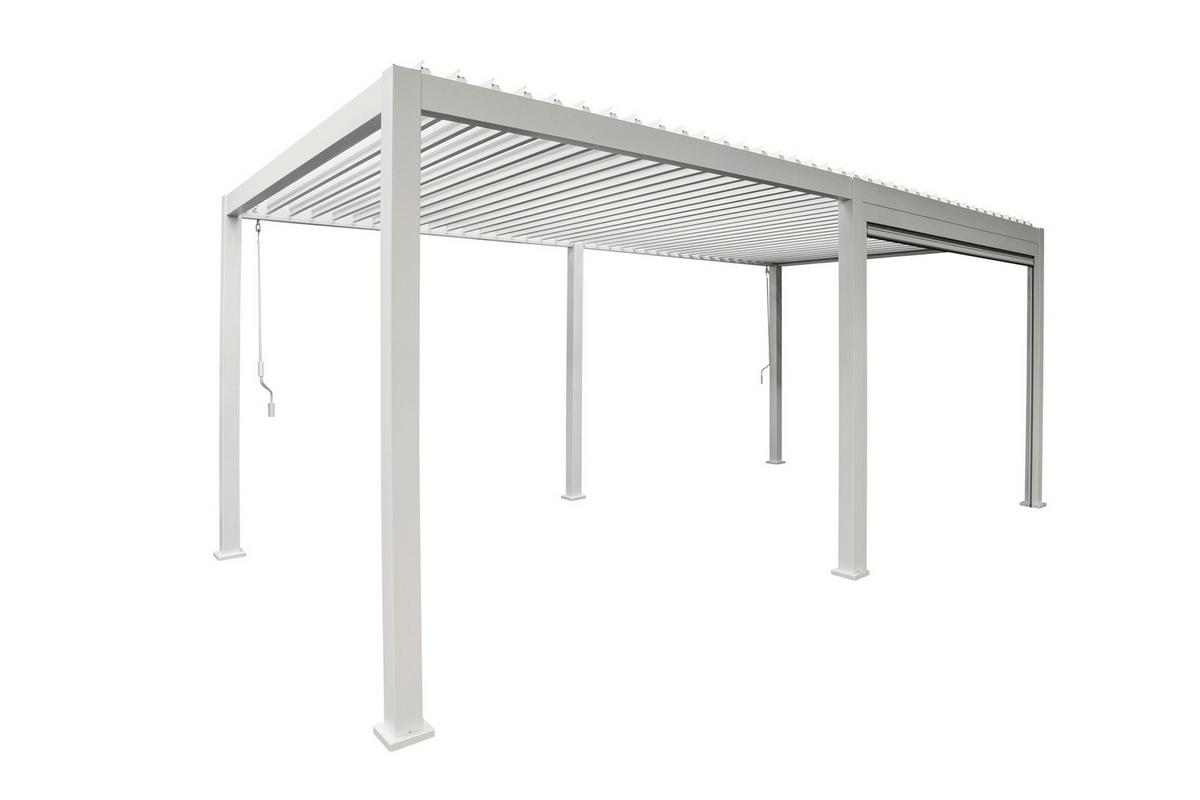 Rolo Za Pergolo Mirador, Bela, 400x250cm - siva/bela, Moderno, kovina/tekstil (400/250/10cm) - Gardenson