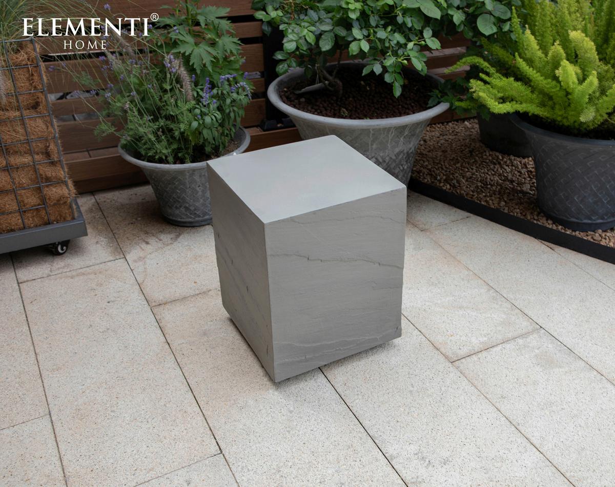 Loungetisch Colorado Faserbeton Hellgrau - Grau, KONVENTIONELL, Stein (35/35/46cm) - Gardenson