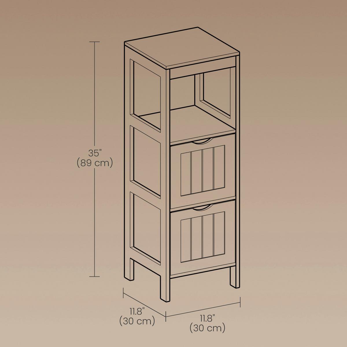 Badezimmerregal ca. 30x89x30, Weiß - Weiß, Trend, Holzwerkstoff (30/89/30cm) - MID.YOU