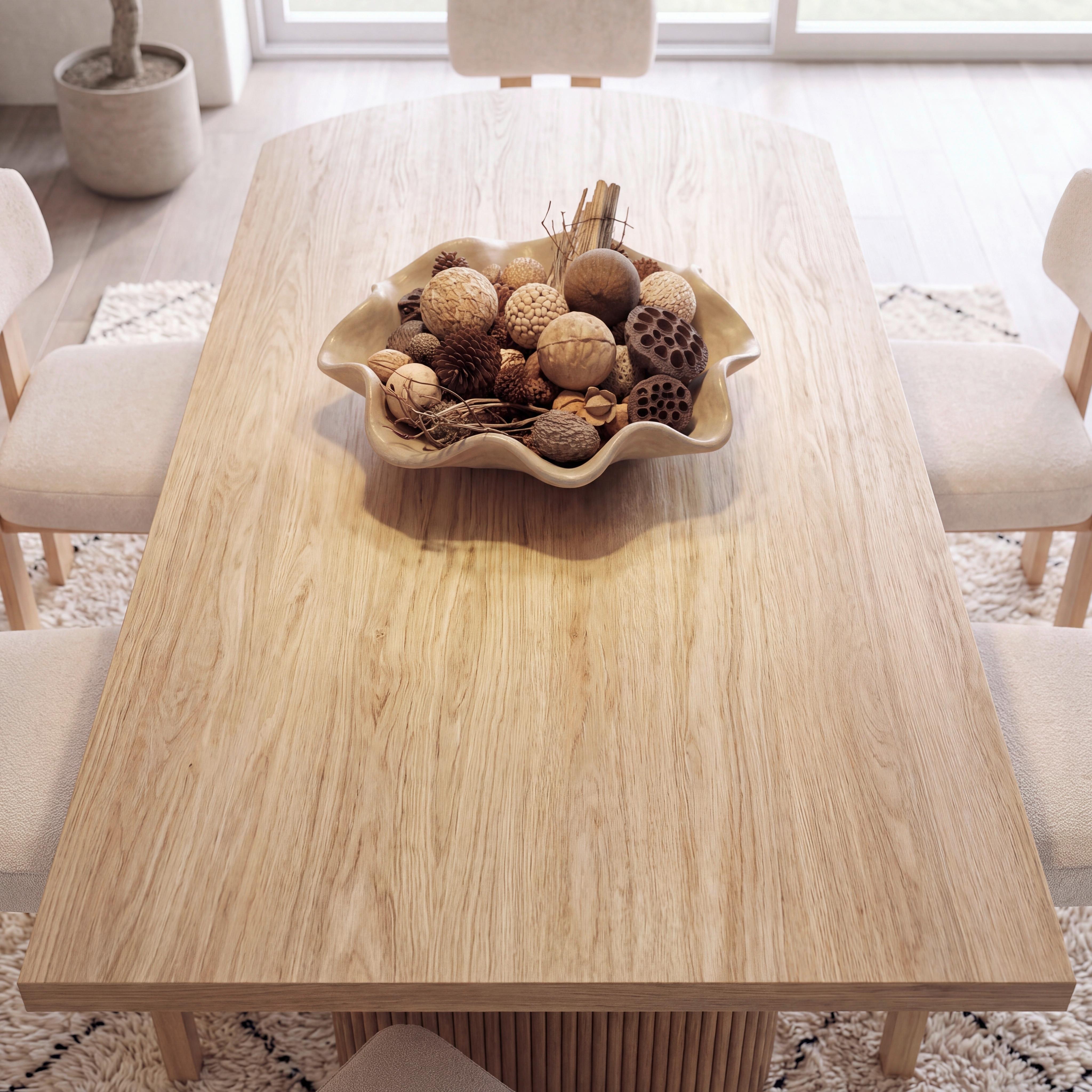 MATBORD LIAN - askfärgad, Modern, trämaterial/trä (180/90/76cm) - Bessagi Home