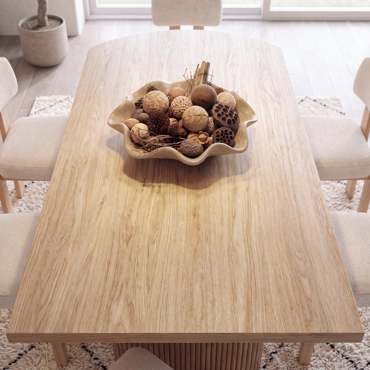 Jedilna Miza Lian, Barve Jesena, 180x90 - barve jesena, Moderno, leseni material/les (180/76/90cm) - Bessagi Home