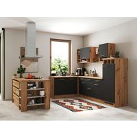 Kotna Kuhinja Z Aparati Hilde, 280x172cm - siva/barve aluminija, Design, kovina/leseni material (280/172cm) - Respekta