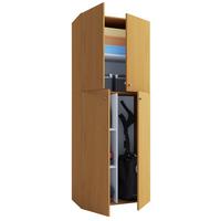 Mehrzweckschrank Lona ca.70x182x37cm Buchefarben - Buchefarben/Weiß, KONVENTIONELL, Holzwerkstoff (70/182/37cm) - MID.YOU
