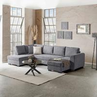 Canapea modulară MALTE - gri, Modern, textil (178/305/155cm) - Luca Bessoni
