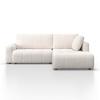 HÖRNSOFFA GIA - vit/grå, Modern, trä/textil (261/197cm) - Bessagi Home