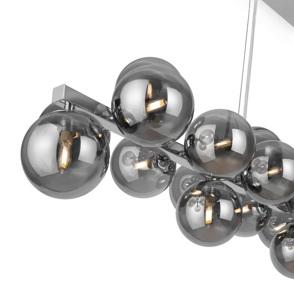 Pendelleuchte Dallas Chromfarben max. 28 Watt - Chromfarben, Trend, Glas/Metall (23,8/22,8/123,5cm) - MAYTONI