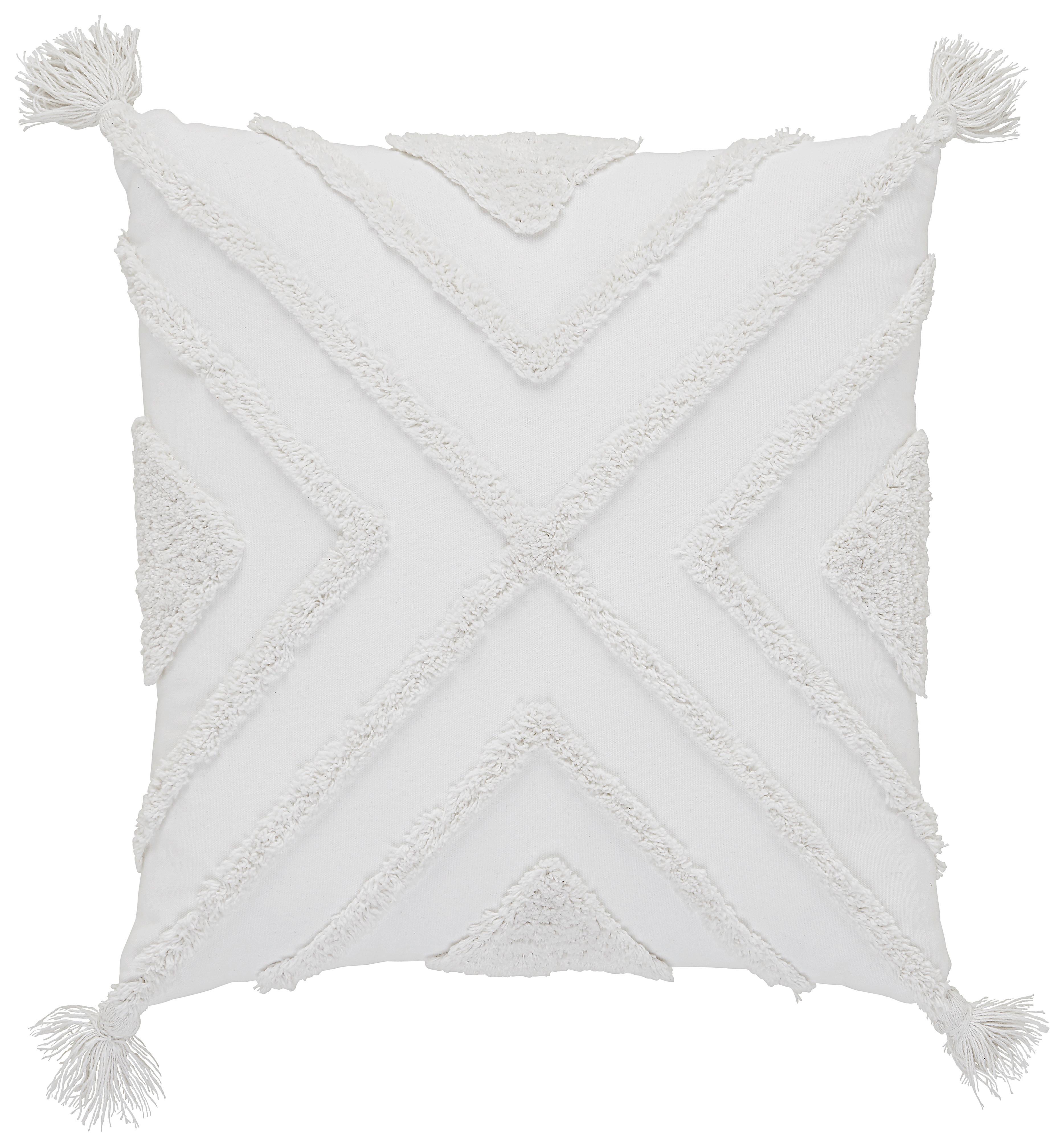 Pernă decorativă Nouria, cca. 50x50cm - alb, Lifestyle, textil (50/50cm) - Premium Living