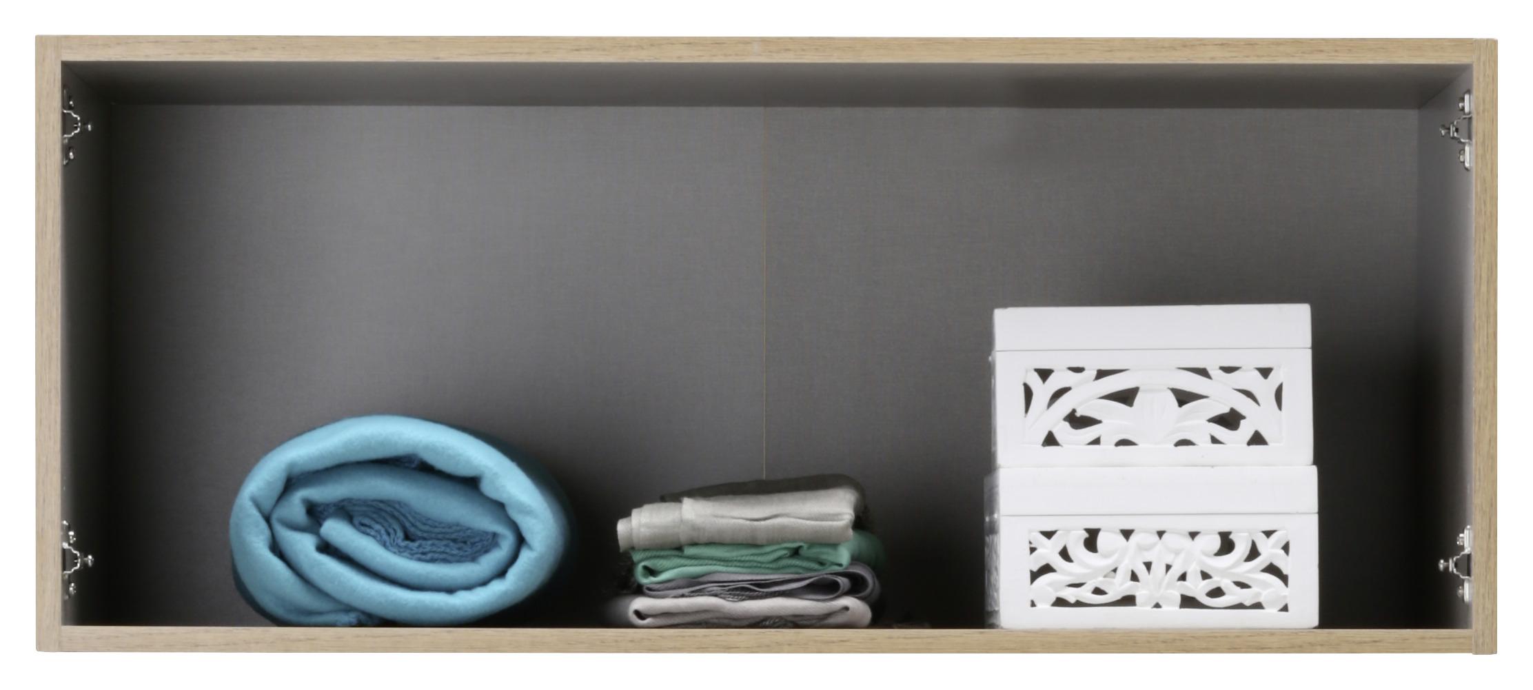 Nastavek Za Omaro Case - barve hrasta/barve aluminija, Moderno, umetna masa/leseni material (91/39/54cm) - Modern Living