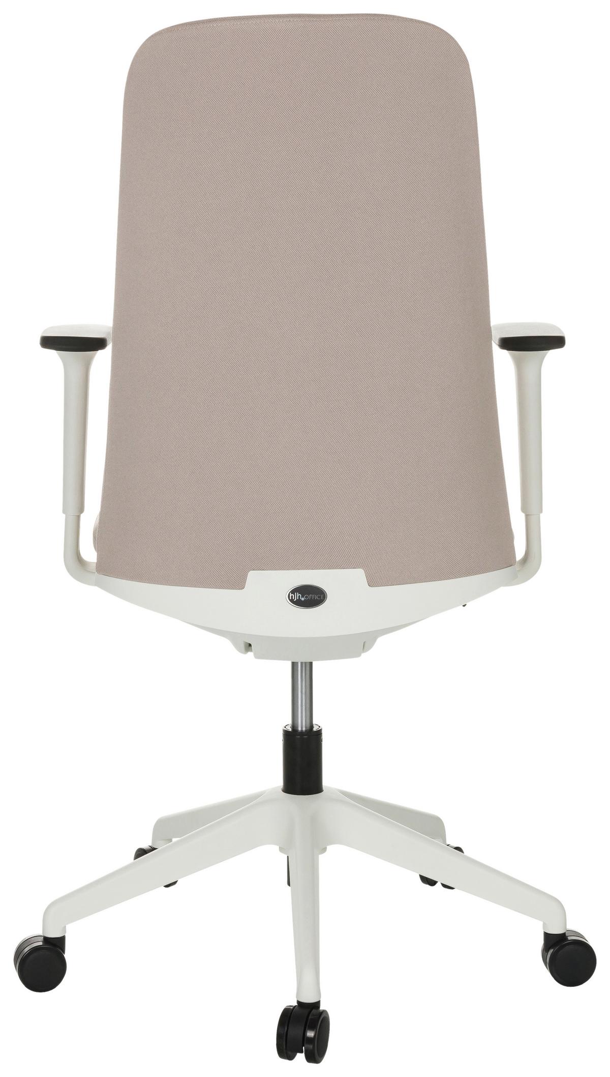 Pisarniški Stol Nestora, Bež - bela/bež, Basics, umetna masa/tekstil (70/103-113/70cm) - MID.YOU