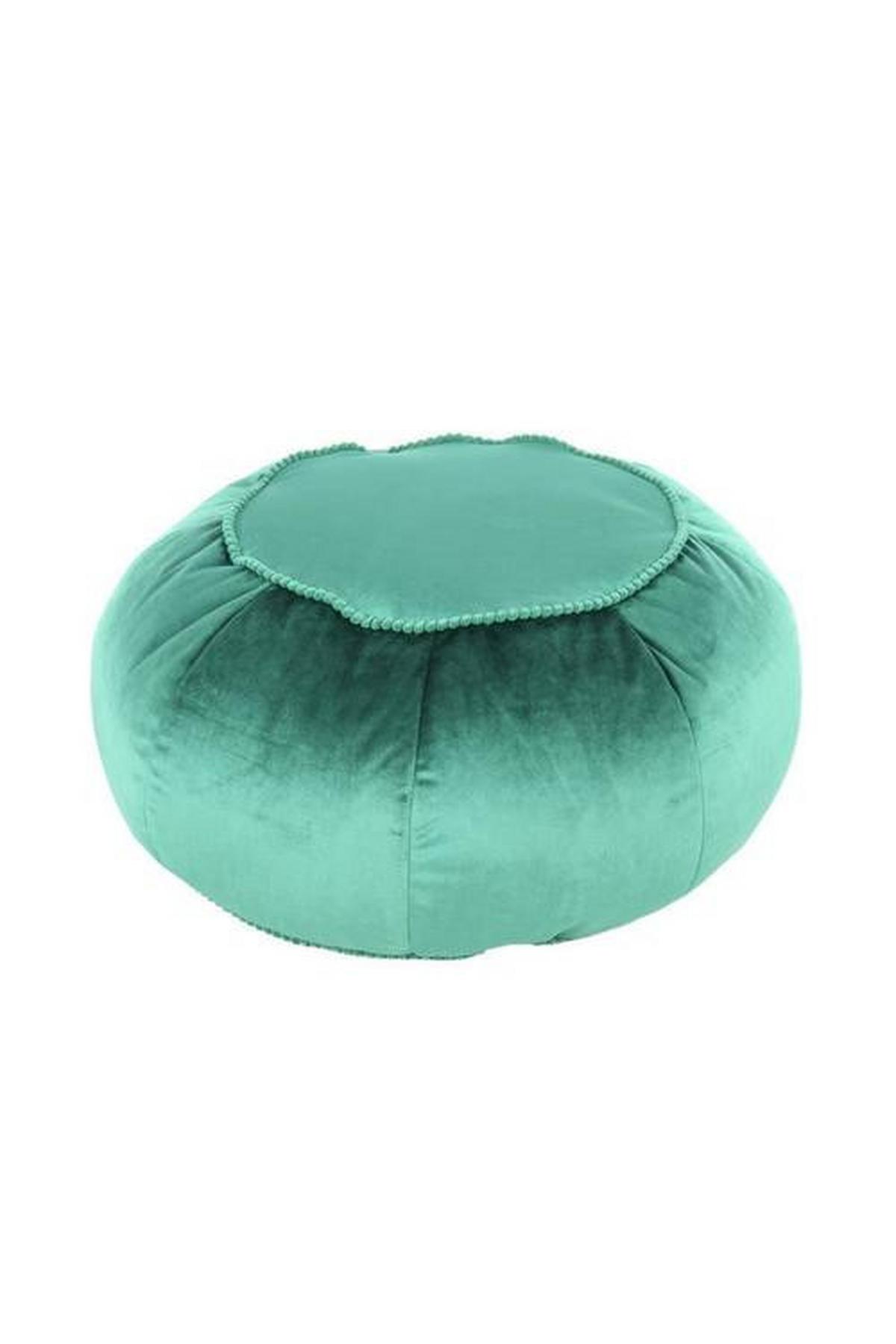 POUF Pouf Taj Mahal DxH:: 65x35 cm - Grün, MODERN, Textil (65/35/65cm) - Kayoom