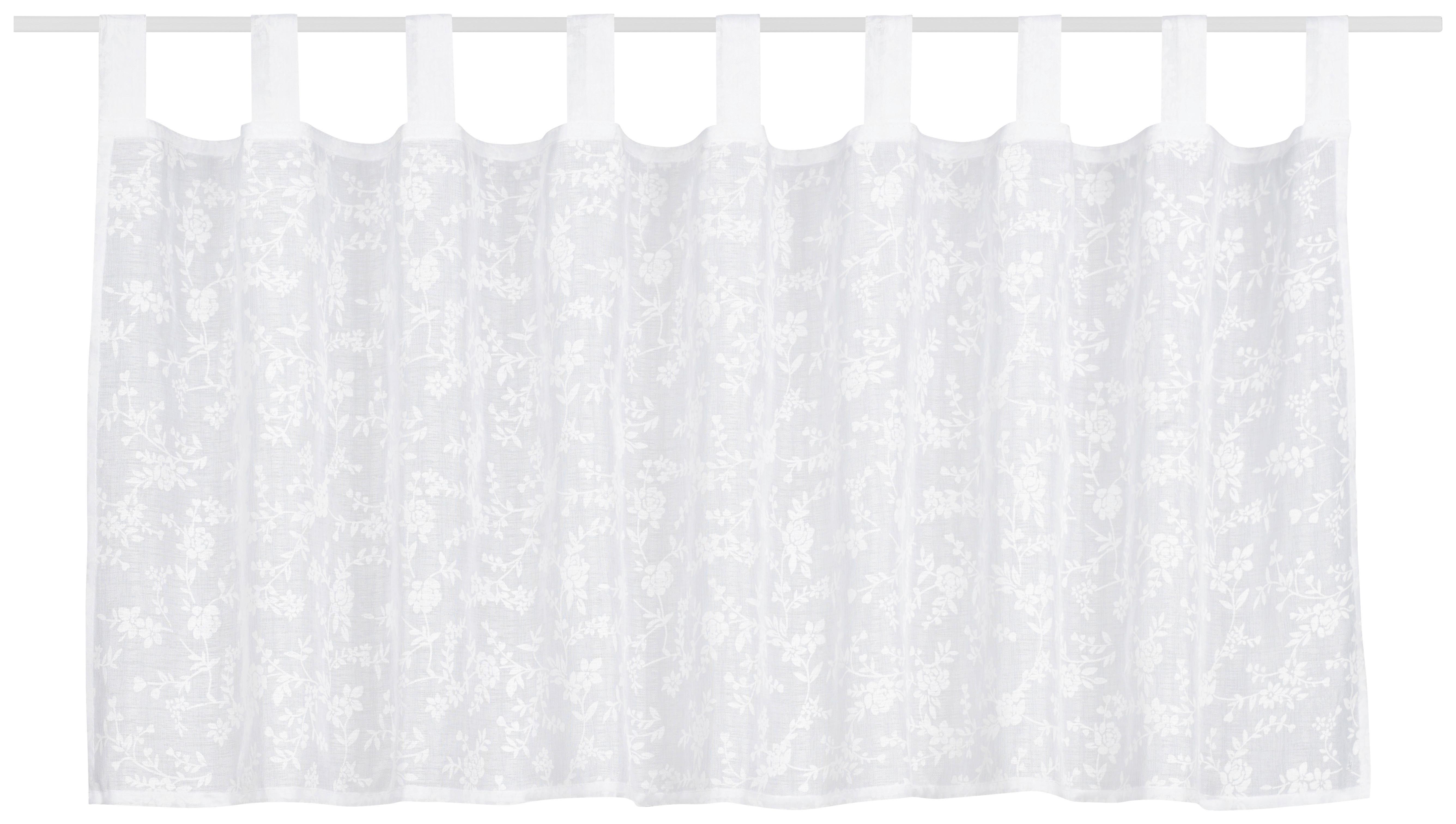 Kratka Zavesa Raphaela - bela, Romantika, tekstil (145/50cm) - Zandiara