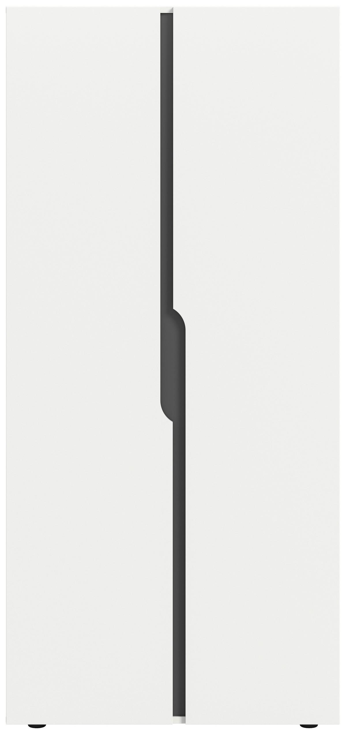 Drehtürenschrank ANGA Weiß - Weiß, MODERN, Holzwerkstoff (80/180/51cm) - MID.YOU