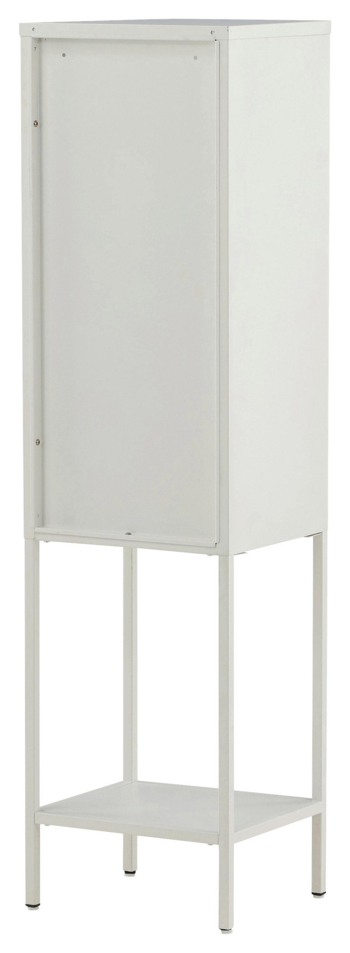 VITRINE MISHA - Weiß, Design, Metall (40,5/150/35cm) - Livetastic
