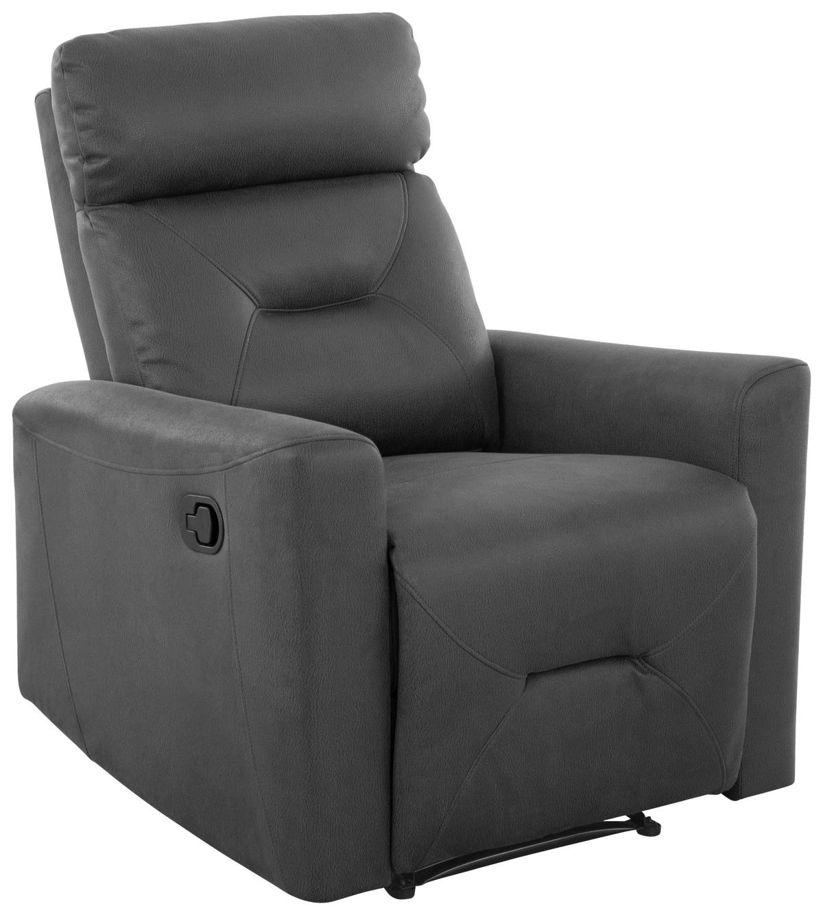 Počivalnik Aureli, Črna - siva/črna, Basics, kovina/tekstil (82/102,5/92,5cm) - Livetastic