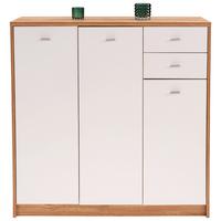 Comodă 4 You New - alb/culoare lemn stejar, Modern, material pe bază de lemn (109,1/111,4/34,6cm) - Modern Living