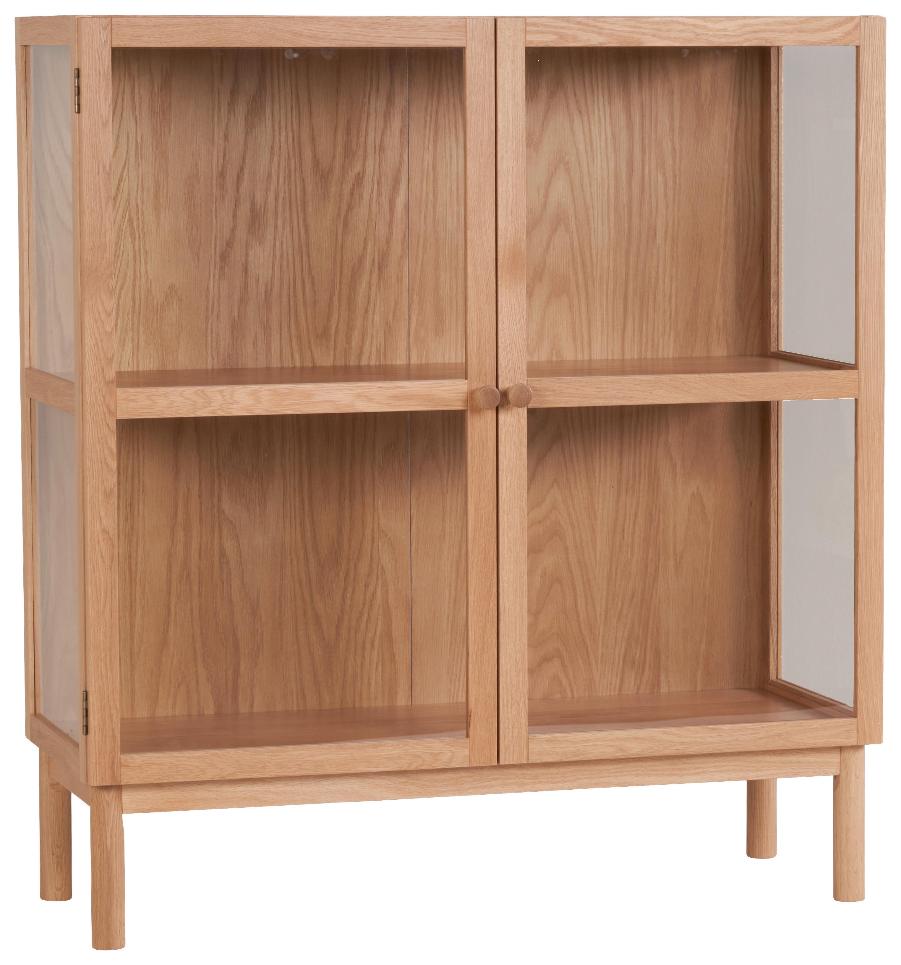 Komód Abir - tölgyfa színű, Modern, karton/Üveg (100/110/40cm) - Mömax