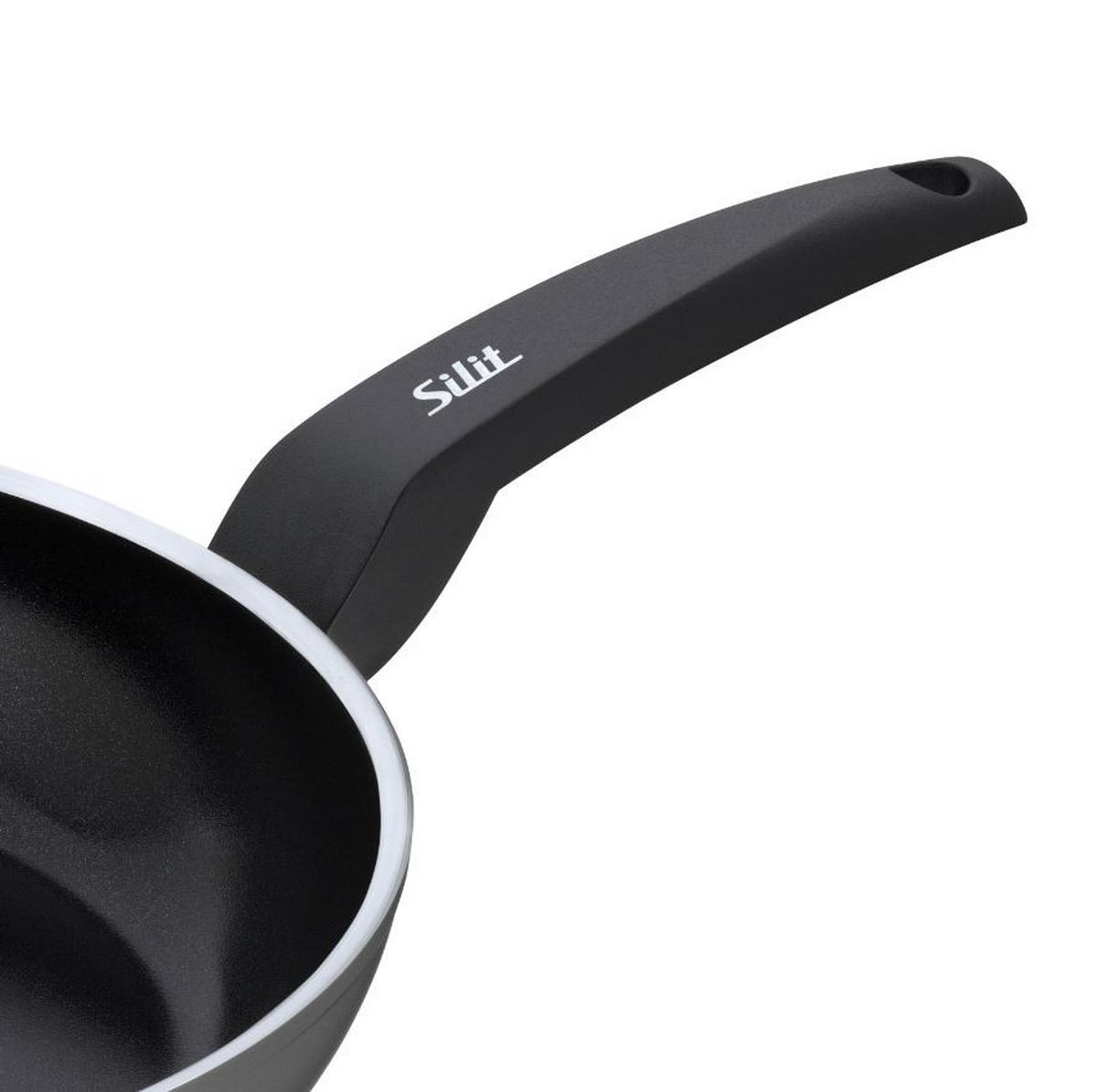 PATELNIA DO SMAŻENIA 2110300366 SILIT - czarny, tworzywo sztuczne/metal (28cm) - Silit