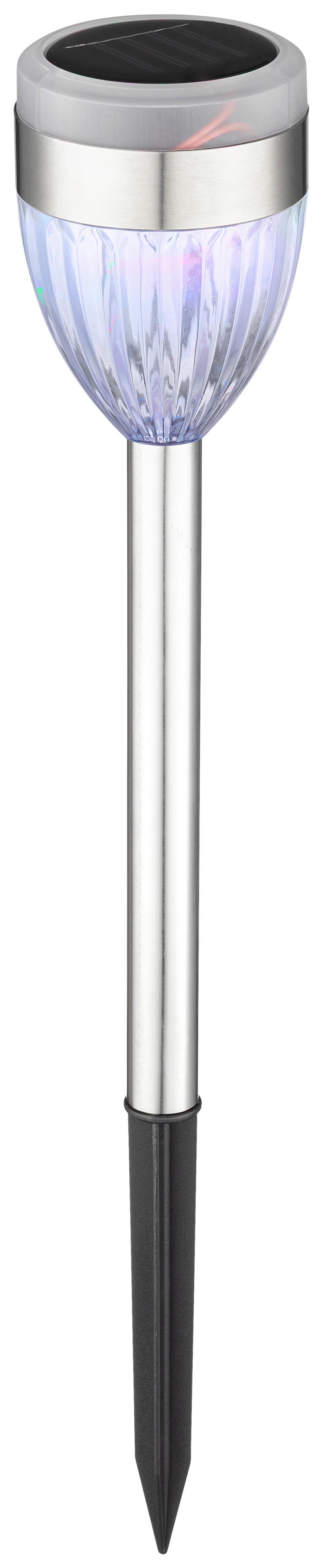 Svjetiljka Solarna Sechser Ø/v: 6x36,5cm - boje oplemenjenog čelika, Romantično / ladanjski, metal/plastika (6/36,5cm) - Mömax