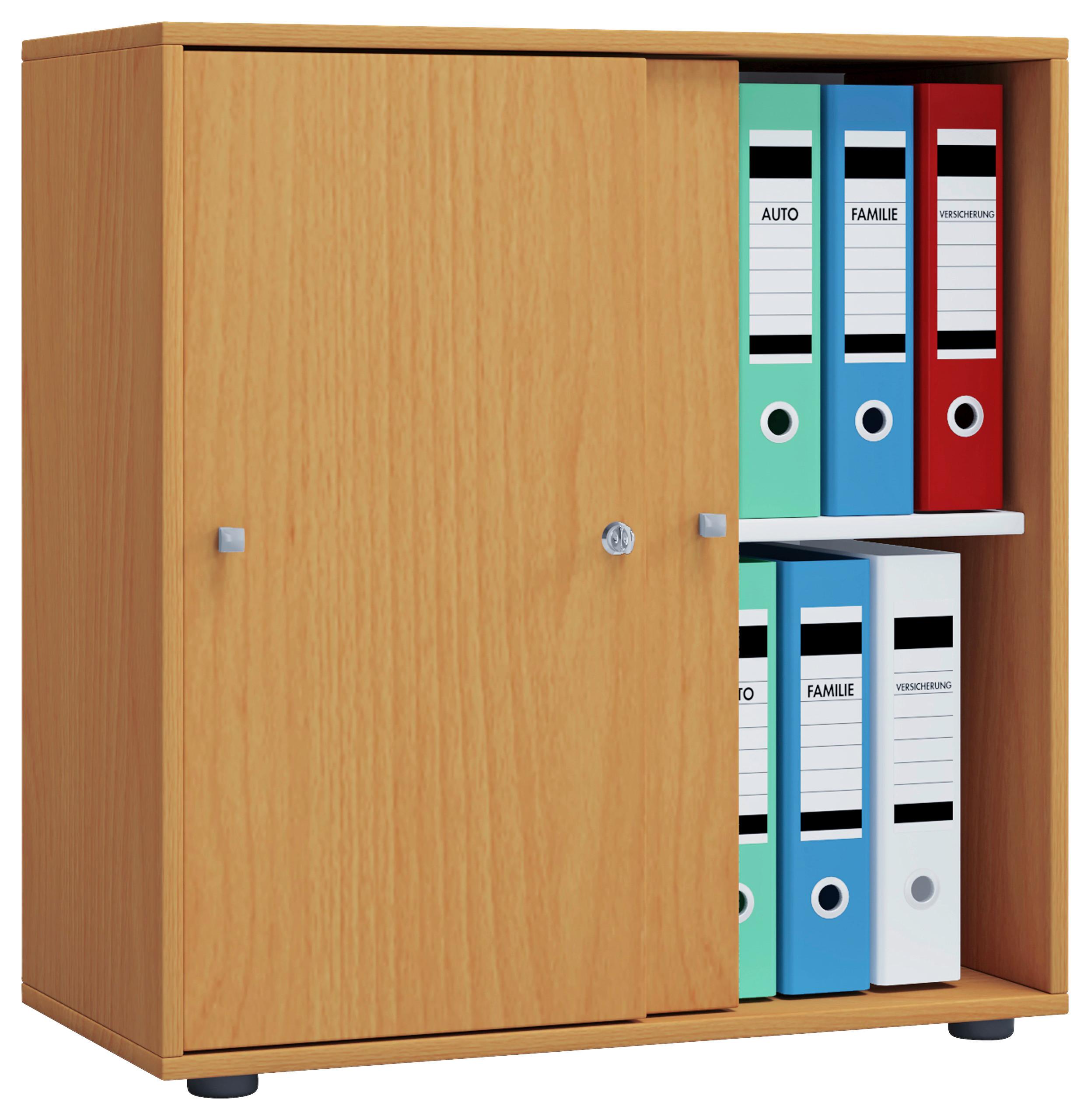 Pisarniška Omara Lona L, Bukev - barve bukve, Basics, leseni material (70/74/37cm) - MID.YOU