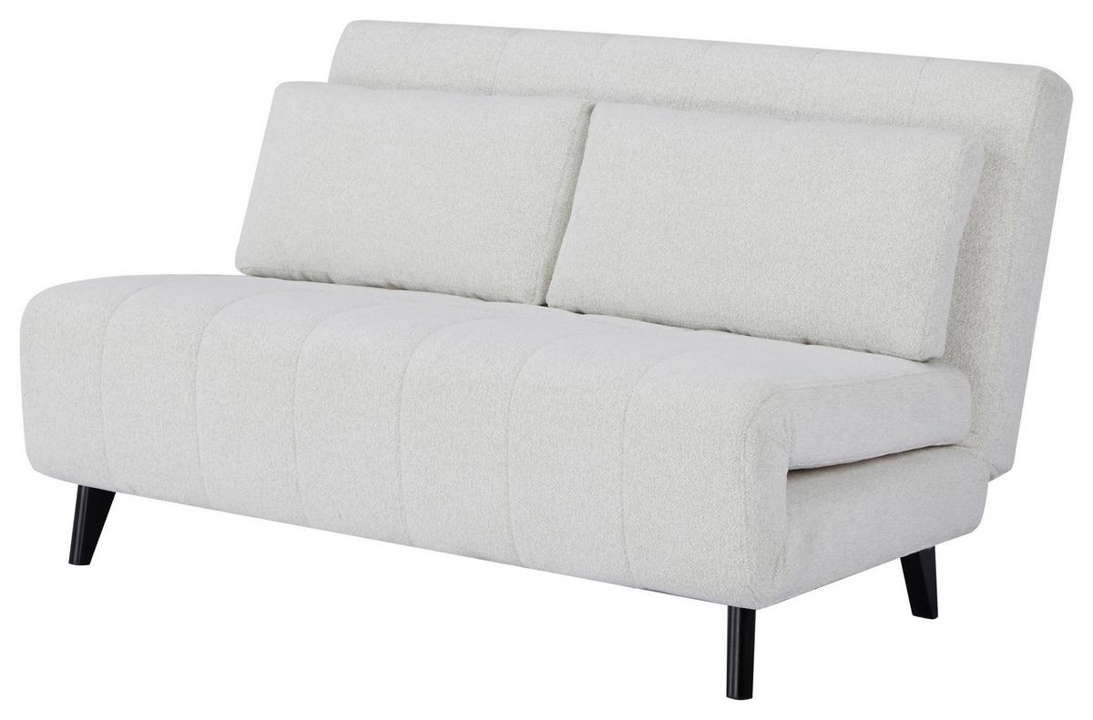 SOFA Z FUNKCJĄ SPANIA ALEKSA - biały/czarny, Design, drewno/tkanina (143/82/88cm) - Carryhome