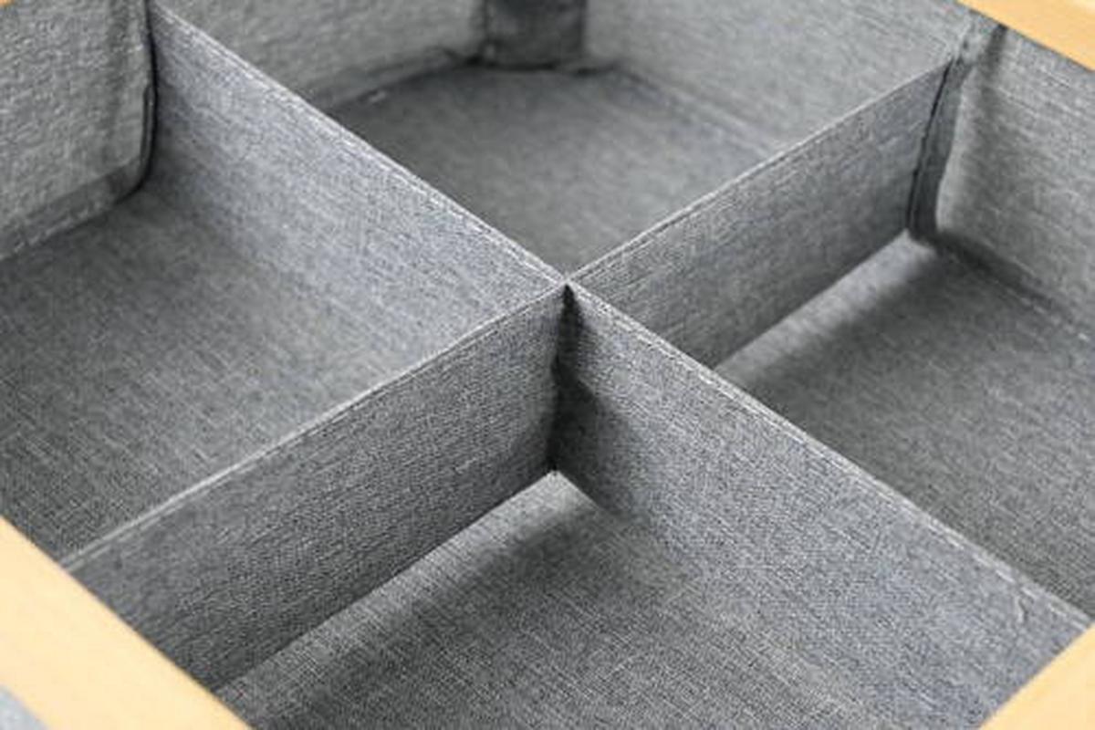 Tárolódoboz Simply Storage - szürke, Modern, karton/textil (30/30/9cm) - Premium Living