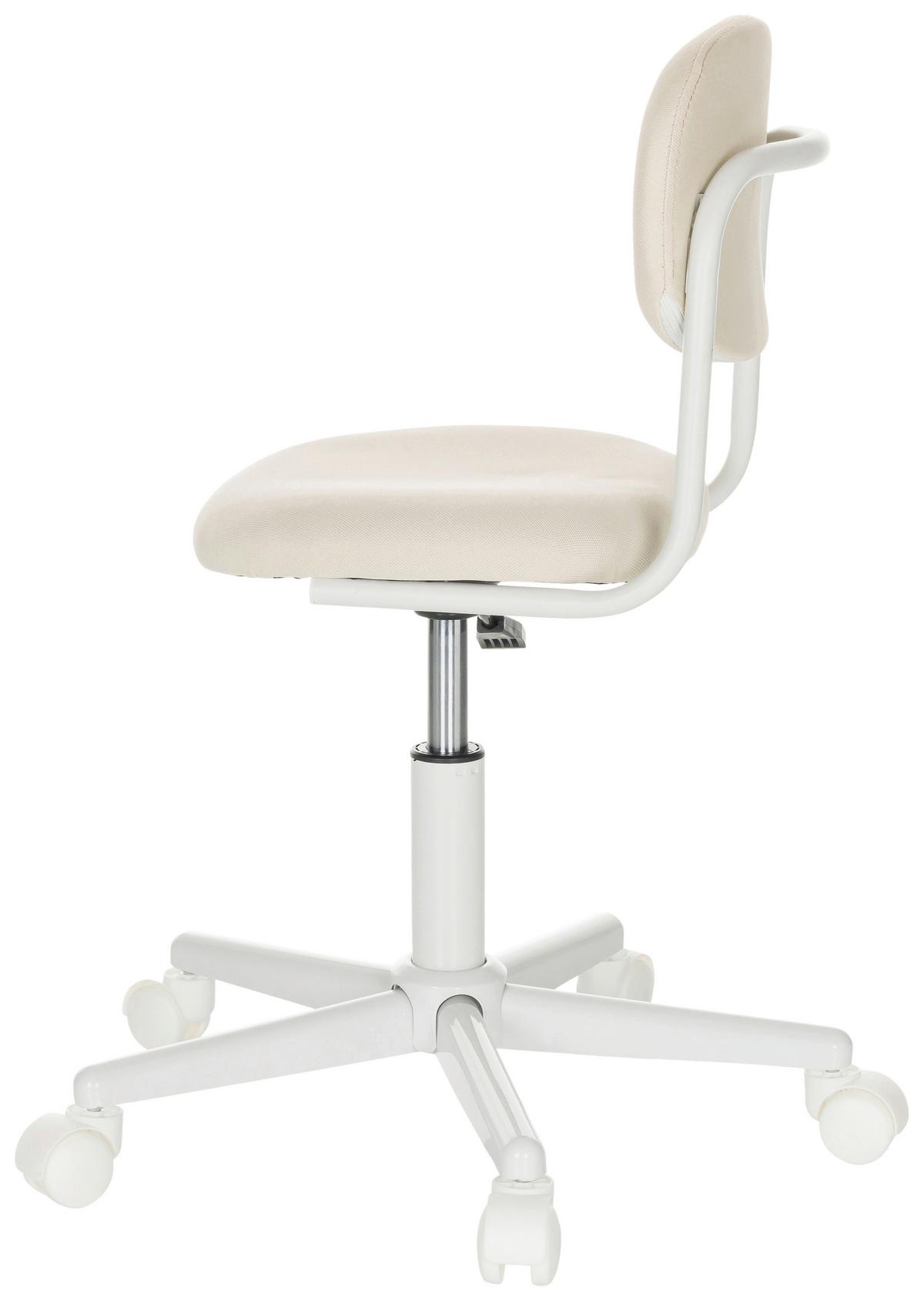 Otroški Vrtljivi Stol Kiddy Base I, Bež - bela/bež, Basics, umetna masa/tekstil (60/72-83/60cm) - MID.YOU
