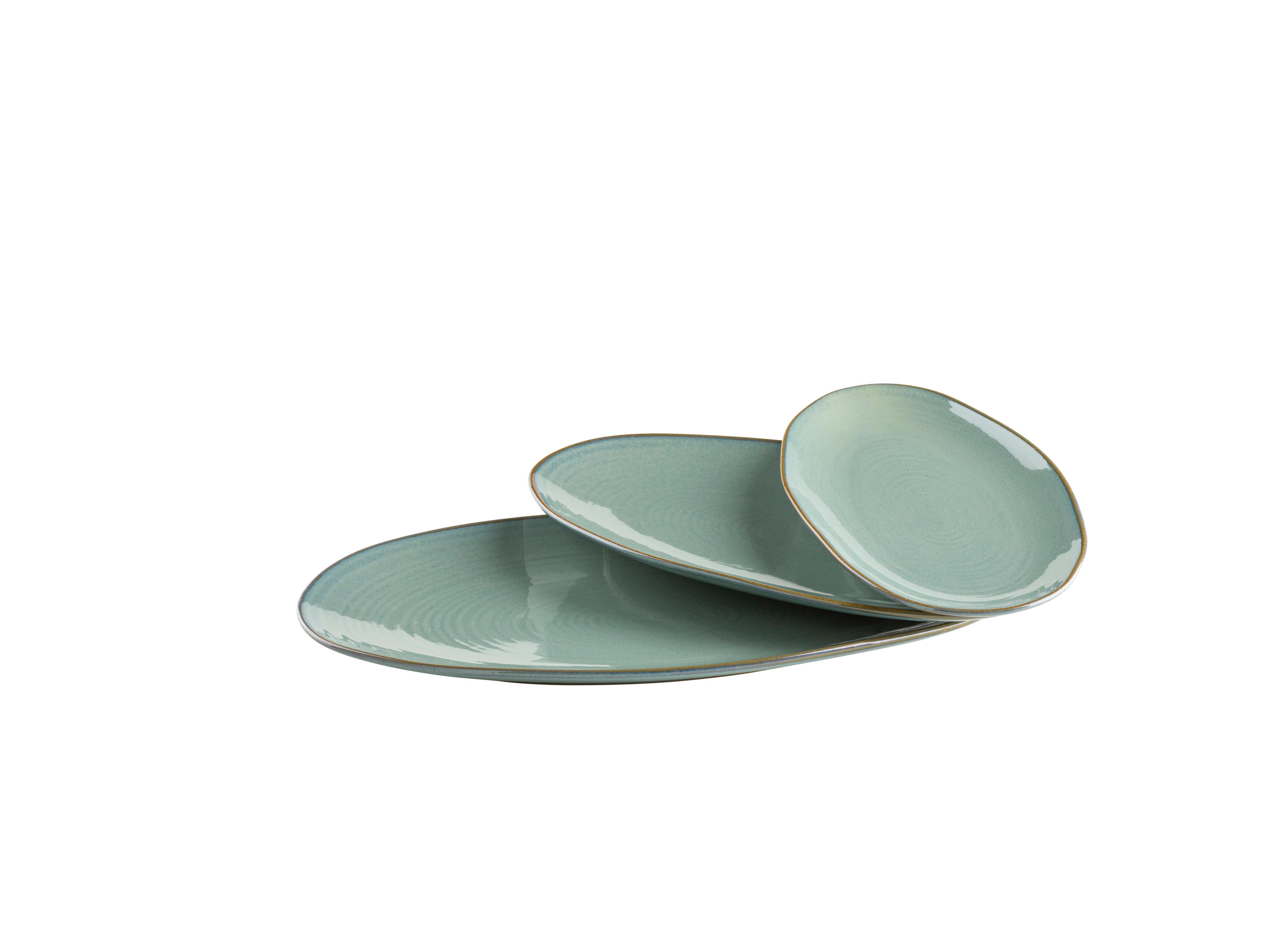 Servierplatten-set Servierplattenset, 934084 - Türkis/Grün, Basics, Keramik - Mäser
