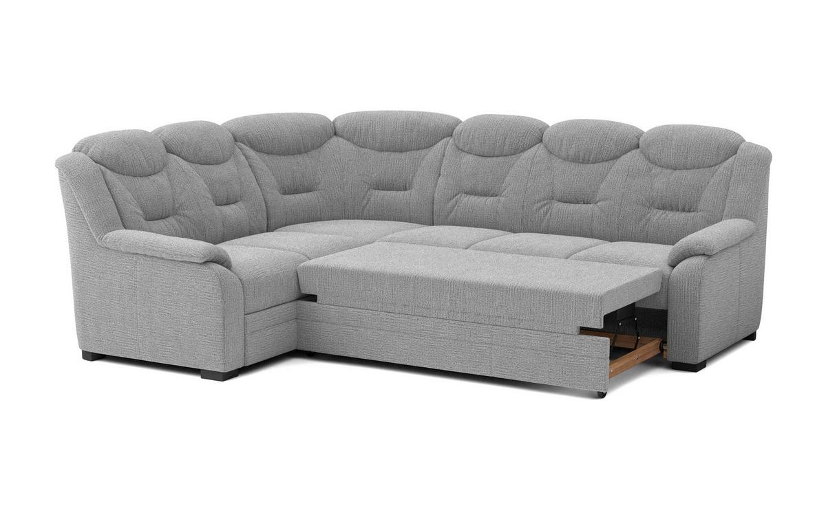 Sarokkanapé Marcus - világosszürke, Modern, textil (211/99/263cm)