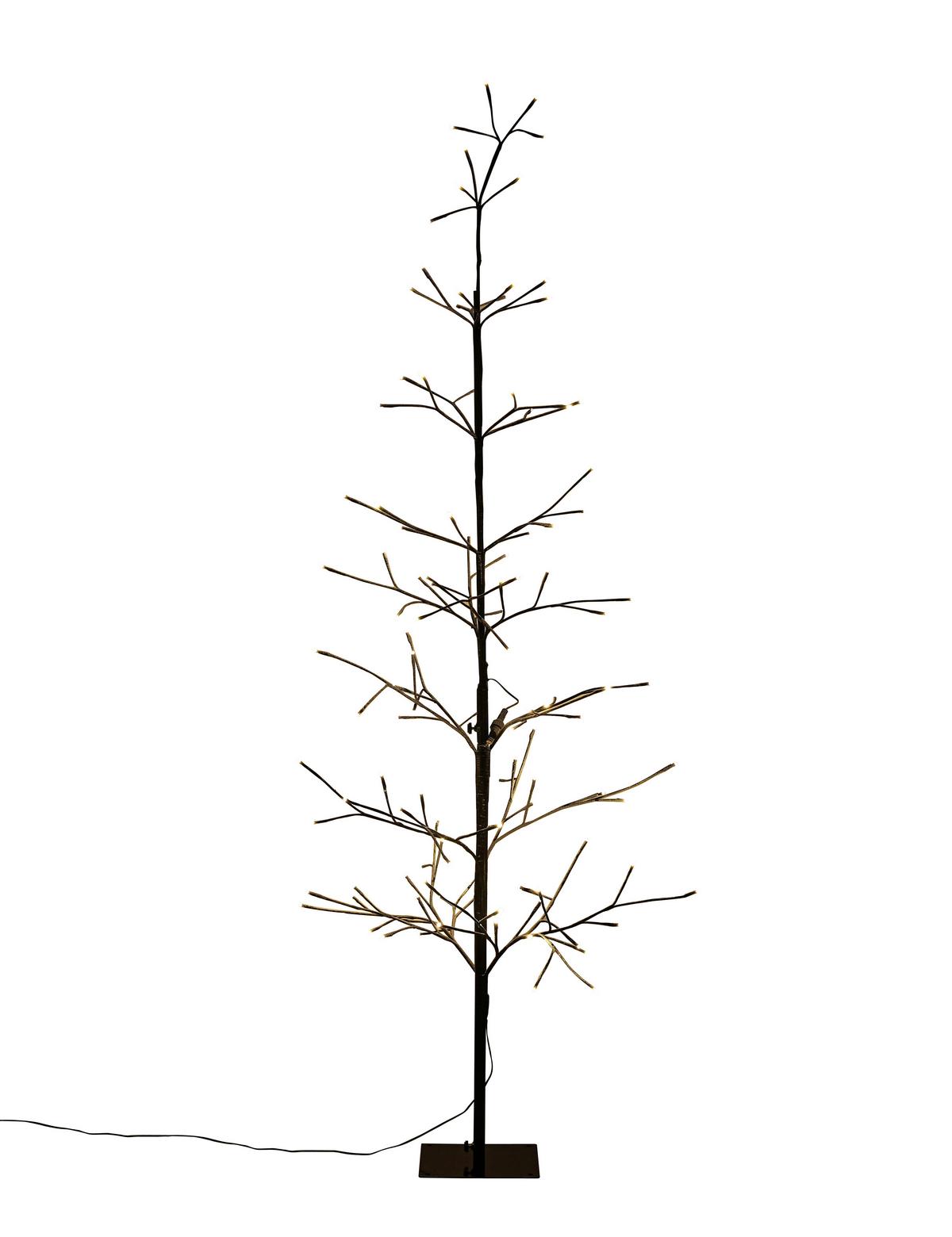 Okrasna Led-svetilka Tree - črna/bela, Moderno, kovina/umetna masa (175cm) - Mömax