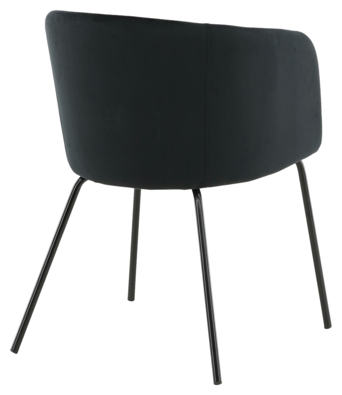 Stuhl Berit ca. 55x78x55 cm Schwarz - Schwarz, KONVENTIONELL, Holz/Kunststoff (55/78/55cm) - Livetastic