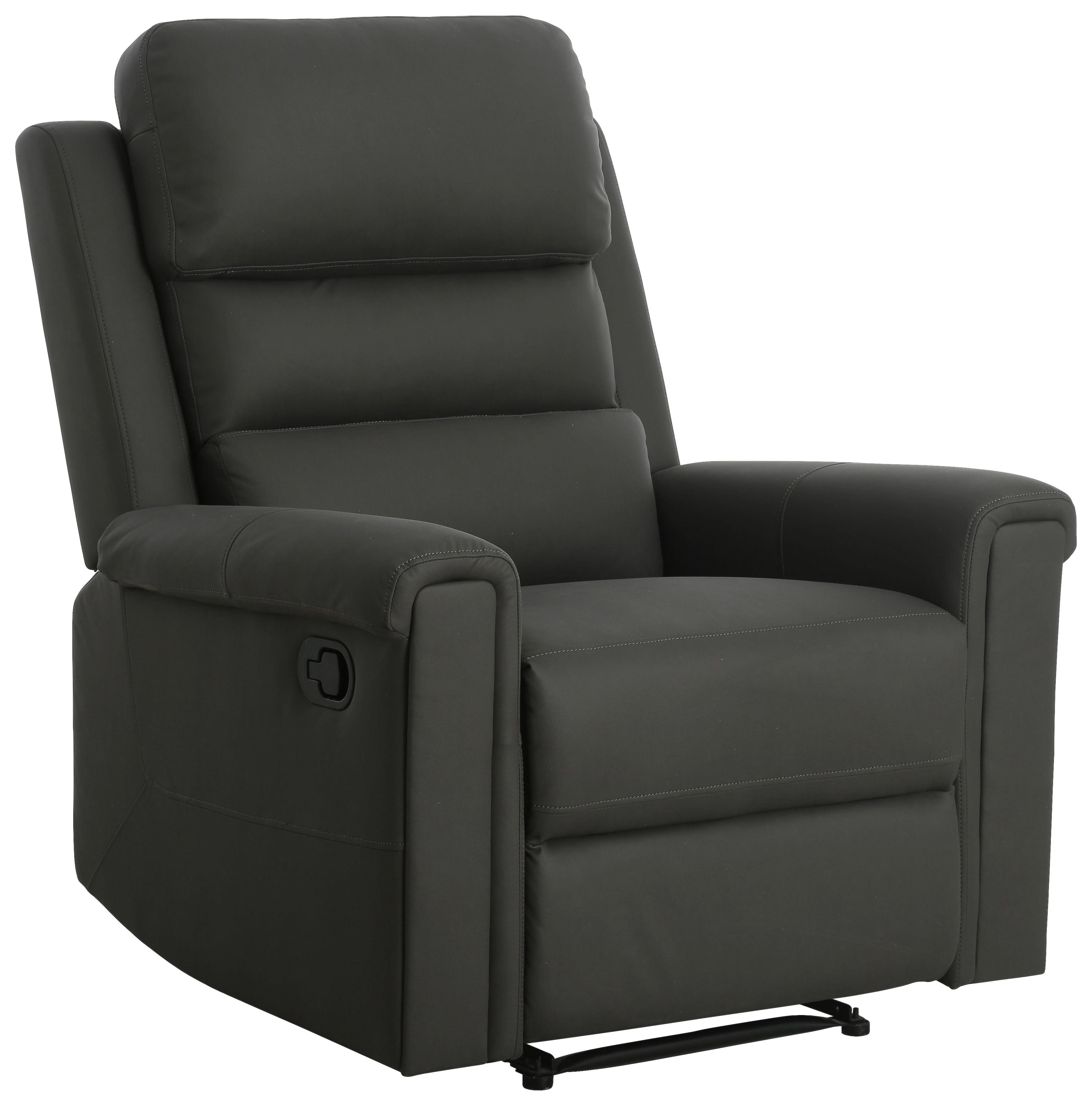 Tv-fotelj Trevo, Temno Siva - temno siva, Konvencionalno, kovina/tekstil (91/106/94cm) - P & B