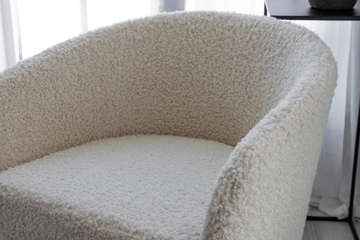 SESSEL FLUFFY - Schwarz, Design, Kunststoff/Textil (66/70,5/64cm) - Livetastic