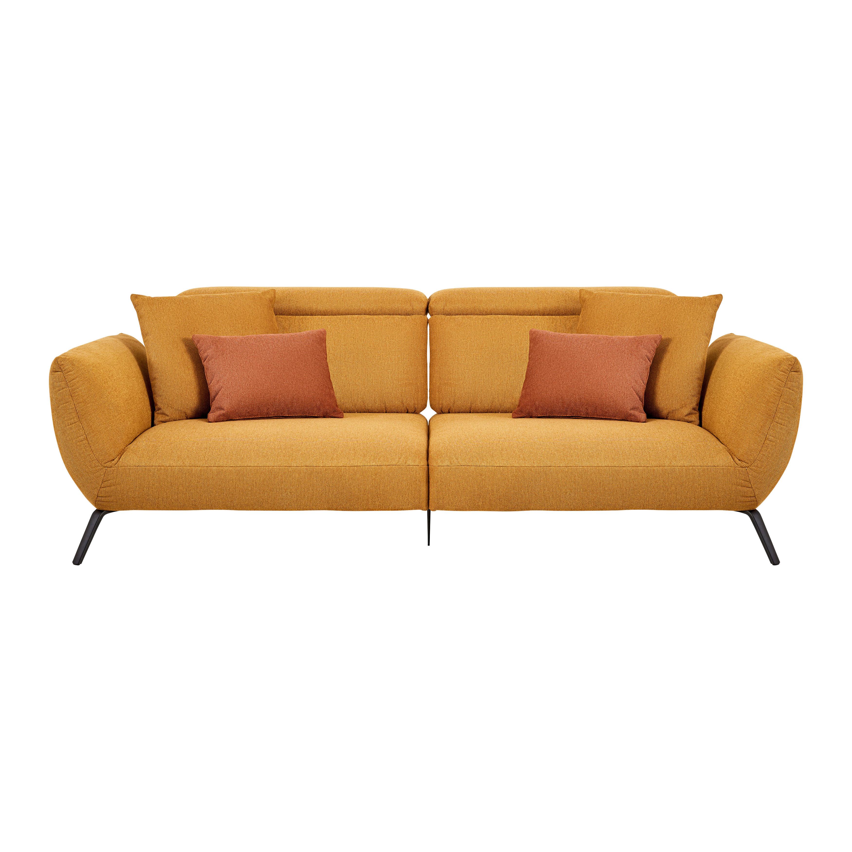 BIGSOFA SEATTLE - Gelb, Modern (260/87-107/132cm) - Premium Living
