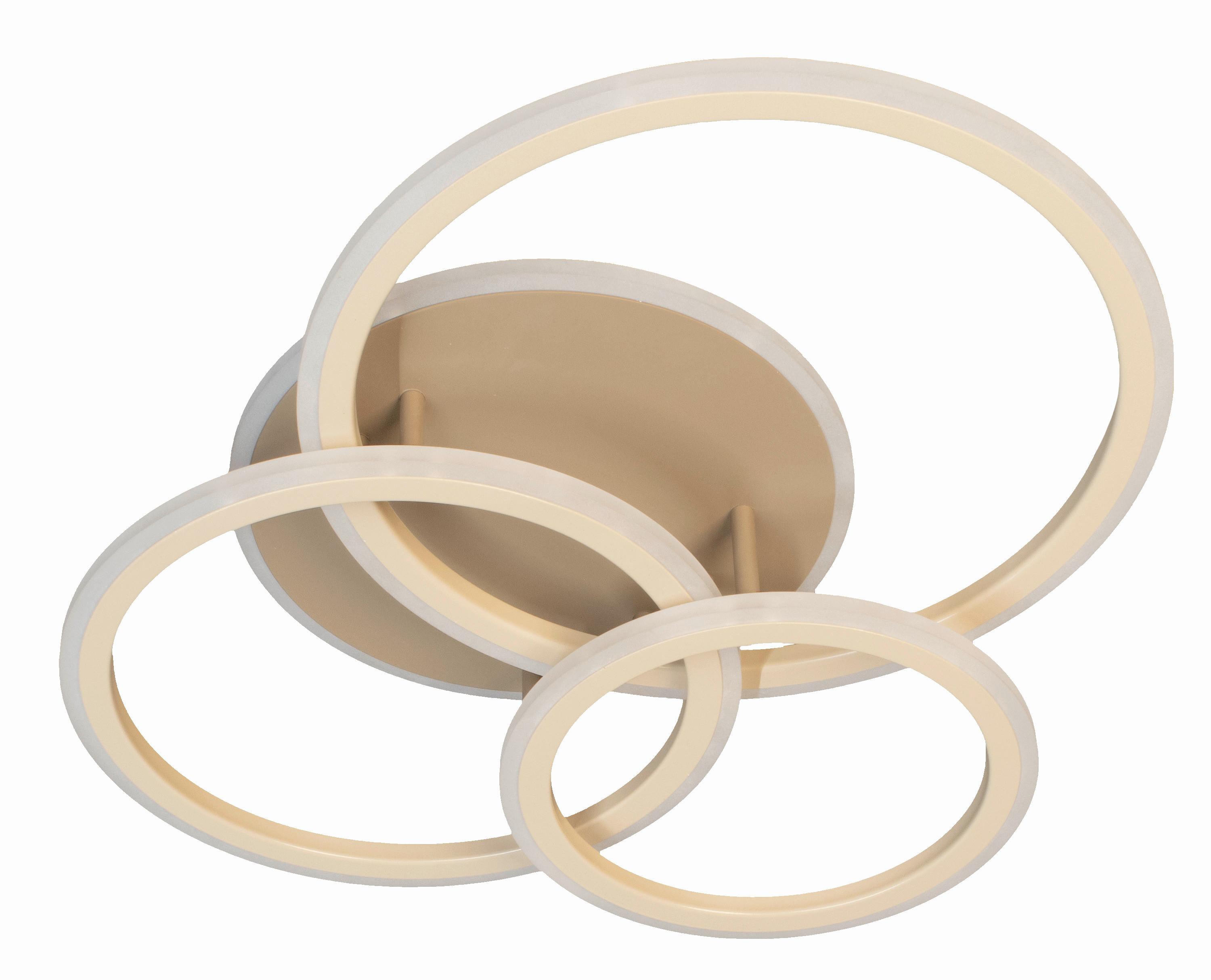 LAMPA SUFITOWA LED 21547 GELDER - kolor piaskowy, Design, metal (50,5/60cm) - Fischer & Honsel