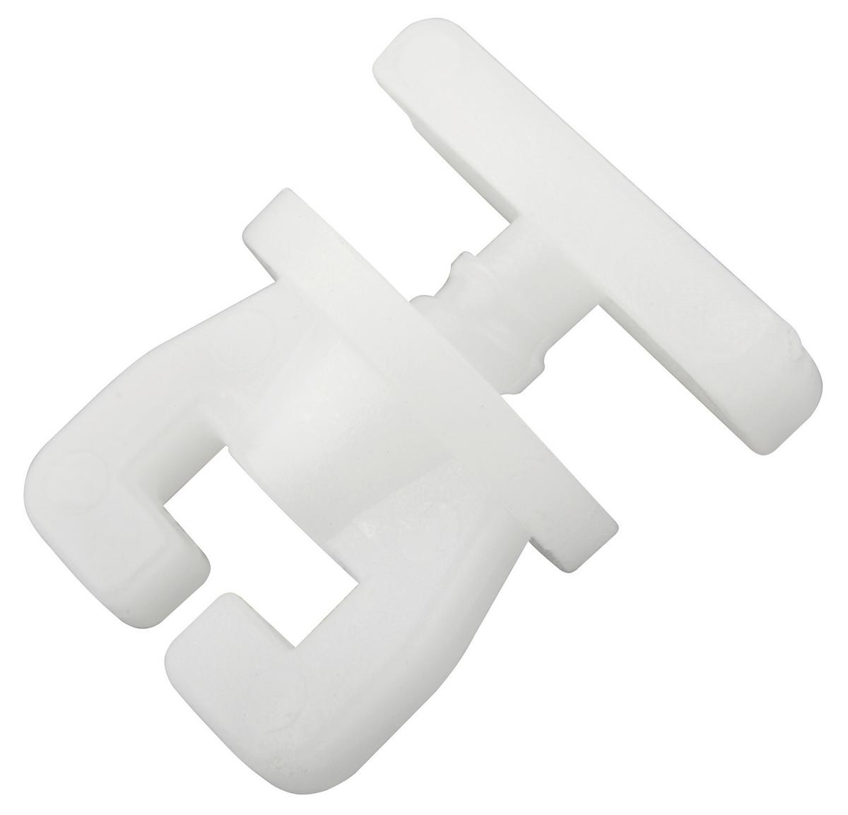 Vorhangschienenzubehör Amelie in Weiß 4er Pack. - Weiß, Kunststoff (1,5/1,4/1,4cm) - Modern Living