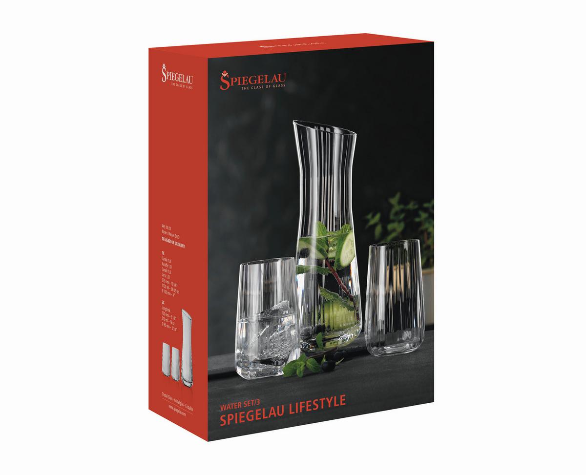 KOMPLET SZKŁA STOŁOWEGO 4450198 - przejrzysty, Basics, szkło (10,5/28,5/19,4cm) - Spiegelau