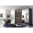 Omara Z Drsnimi Vrati Meppen - opečnato rjava/siva, Moderno, kovina/leseni material (226/210/62cm) - Premium Living Omara Z Drsnimi Vrati Meppen - opečnato rjava/siva, Moderno, kovina/leseni material (226/210/62cm) - Premium Living