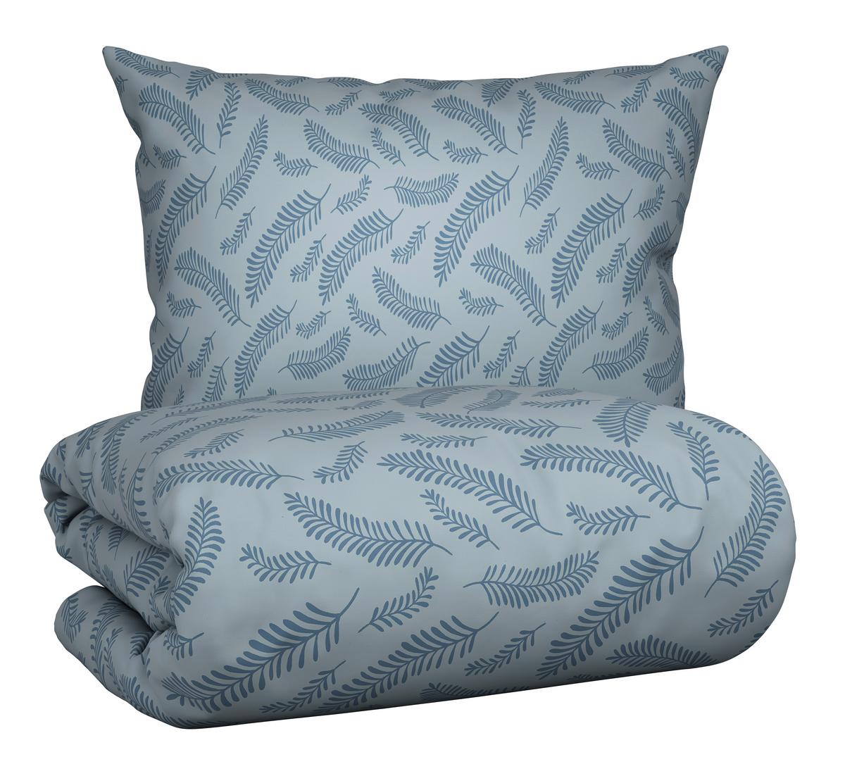 Lenjerie de pat Ferns,cca. 140x200/50x70 cm - albastru, Modern, textil (140/200cm) - Mömax