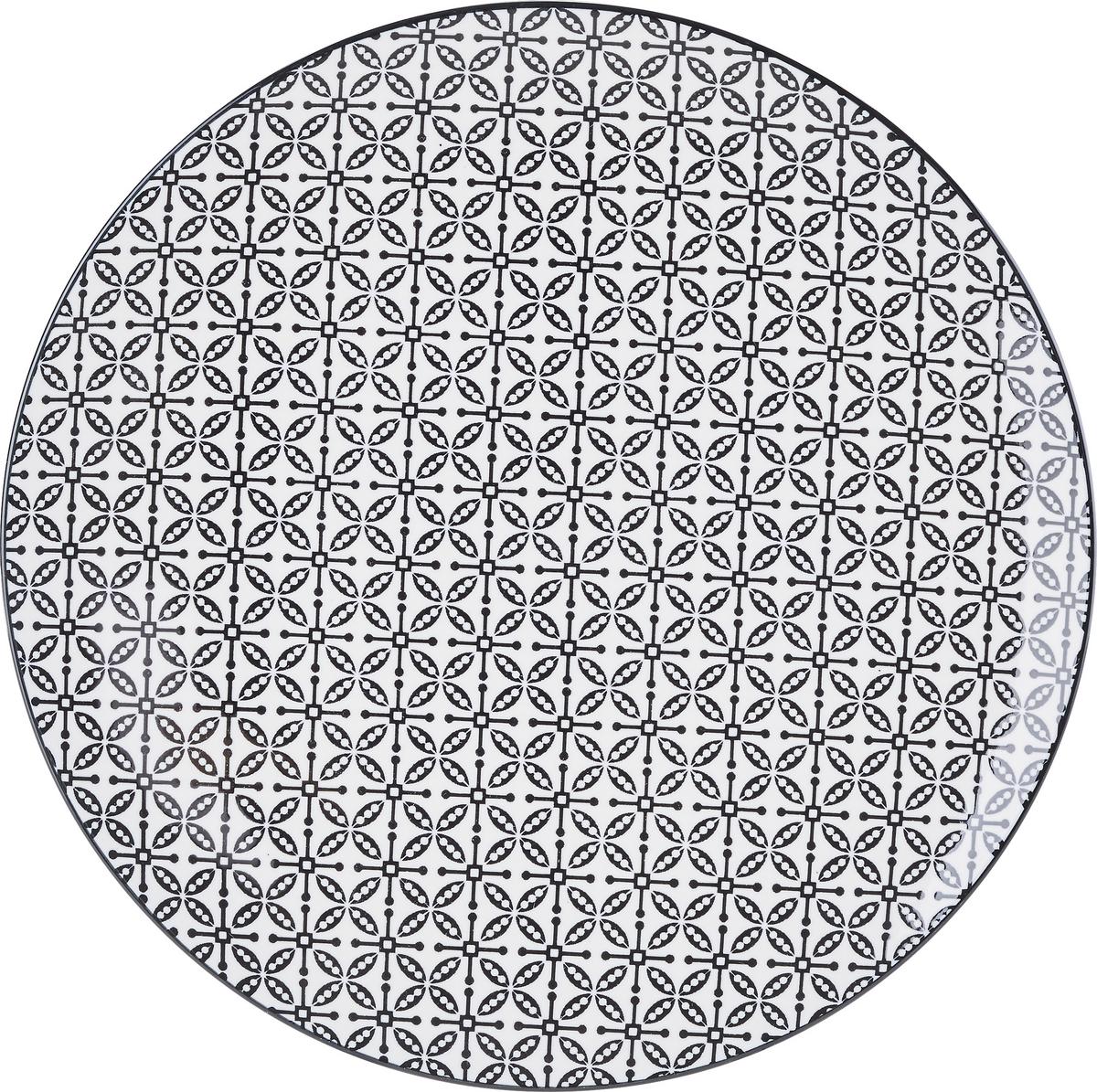 Lapostányér Shiva - fekete/fehér, Lifestyle, kerámia (26/2,5cm) - Modern Living