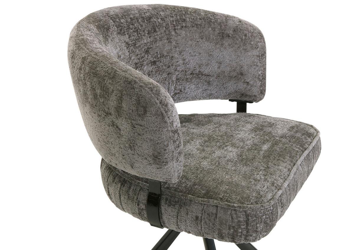 KRZESŁO BELISA - ciemnoszary/czarny, Design, metal/tkanina (62/80/56cm) - Moderano