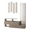 Garderobe Ramda ca. 137x154x35 cm Mokka - Braun/Mokka, Design, Holzwerkstoff (137/154/35cm) - Livetastic